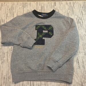 POLO Ralph Lauren Crewneck Sweatshirt Plaid Patch Sz M (10/12)
